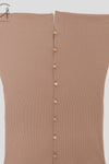 BASERANGE Taffeta cardigan TOTVC-RC-AU23 dehydrated beige